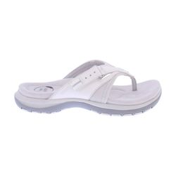 Earth Spirit Toe Post Sandals - WHITE LEATHER - 41085/61 JULIET 2